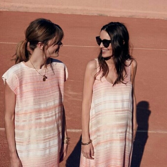 HATCH Sunset Stripe Woven Shift Dress - Picture 2 of 8